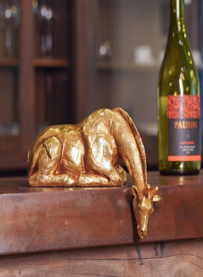 Braxio Living Room Decor Statues Indoor - Resin Abstract Golden Giraffe Sculptures Home Decor for Desktop Shelf Table Desk Bedroom Office Farmhouse Decoration Gifts 8.25 * 5.5 * 3.5 Inch - Image 4